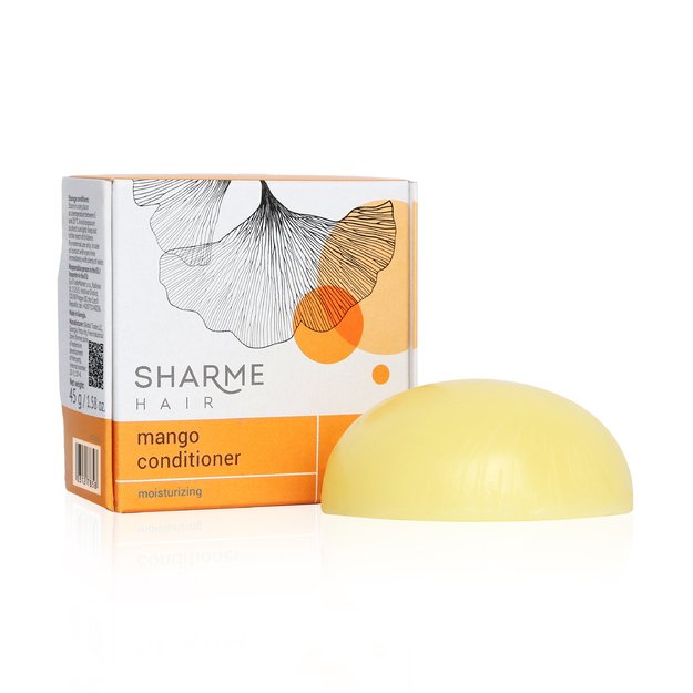 Sharme Hair Mango Natural Solid kondicionierius su mangų sviestu, drėkinamasis, 45 g