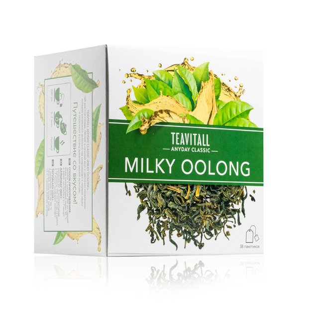 TEAVITALL ANYDAY CLASSIC „Milky Oolong“ žalioji arbata, 38 filtrų arbatos maišeliai