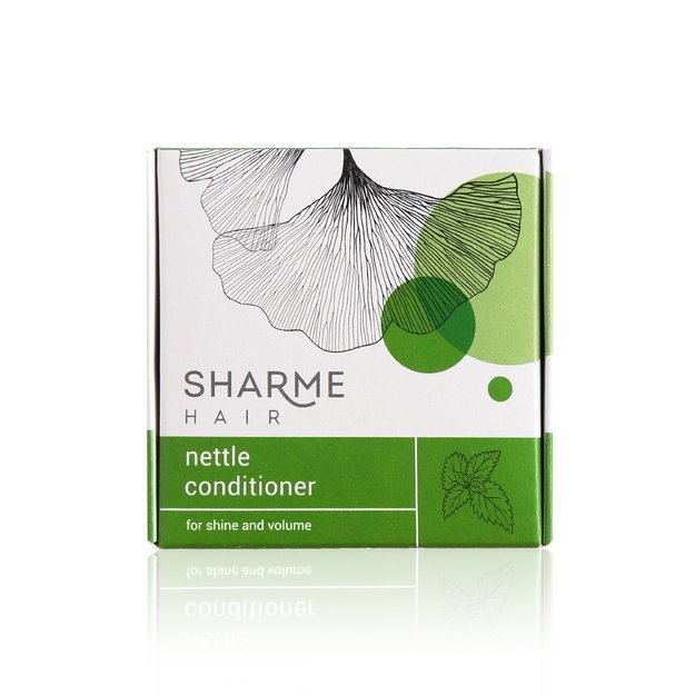 Sharme Hair Nettle Natural Solid kondicionierius su dilgėlių ekstraktu suteikia blizgesio ir apimties, 45 g