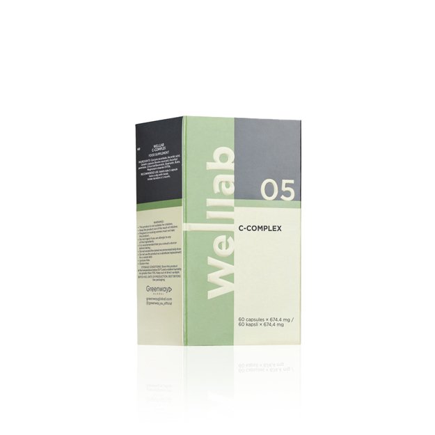 Vitamino C papildas Welllab C-COMPLEX, 60 kapsulių