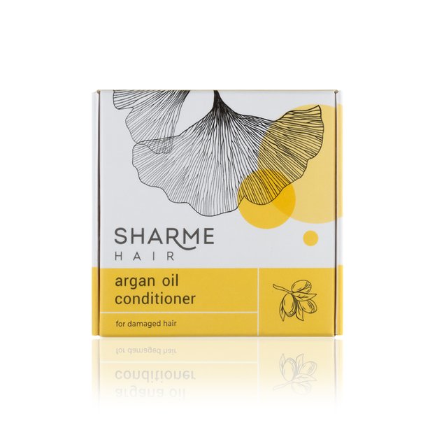 Sharme Hair Argana Oil Natural Solid kondicionierius pažeistiems plaukams, 45 g