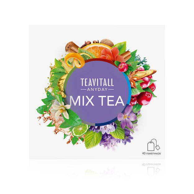 TeaVitall Anyday Mix arbatos ir arbatos gėrimų rinkinys, 40 filtrų maišelių