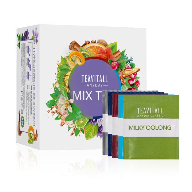 TeaVitall Anyday Mix arbatos ir arbatos gėrimų rinkinys, 40 filtrų maišelių