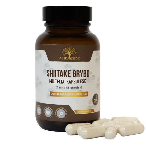 Shiitake grybai kapsulėse, 60vnt. 1