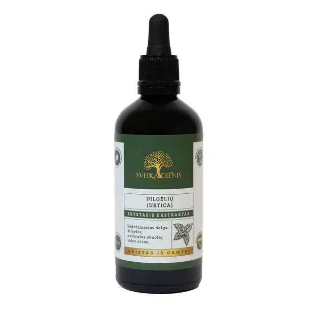 Skystasis dilgėlių ekstraktas, be alkoholio, 100ml.