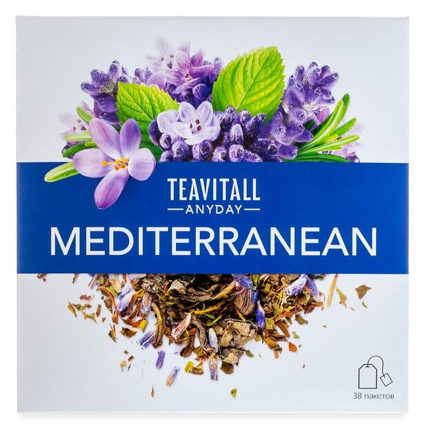 Arbatos gėrimas TeaVitall Anyday “Mediterranean”, 38 filtrų maišeliai