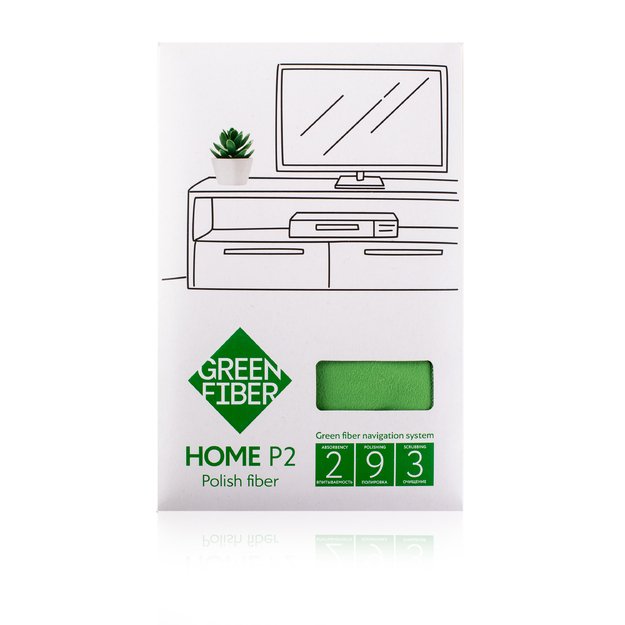 Green Fiber HOME P2 Poliravimo pluoštas, žalias