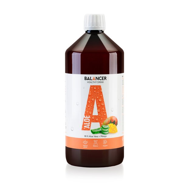 Geriamasis gelis BALANCER Aloe Vera & Mango su alaviju su mango skoniu, 1000 ml BALANCIJA