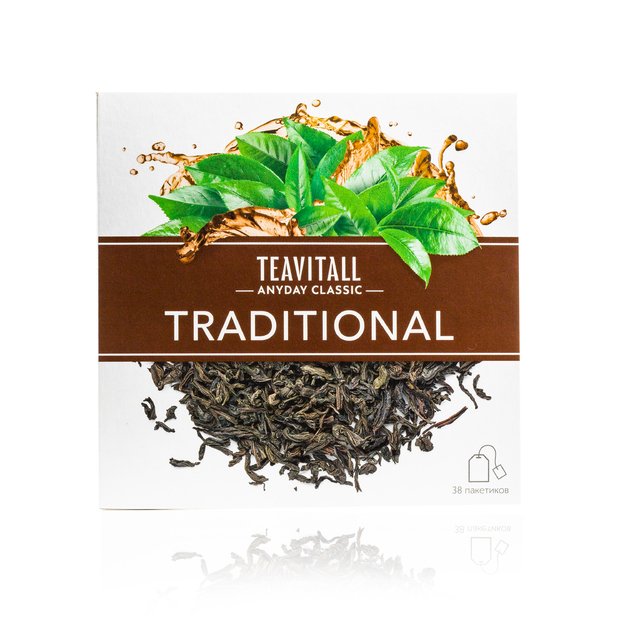 TEAVITALL ANYDAY CLASSIC „Tradicinė“ juodoji arbata, 38 filtrų arbatos maišeliai