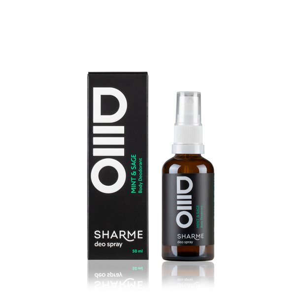 SHARME DEO SPRAY natūralus kūno dezodorantas "Mint & Sage", 50 ml