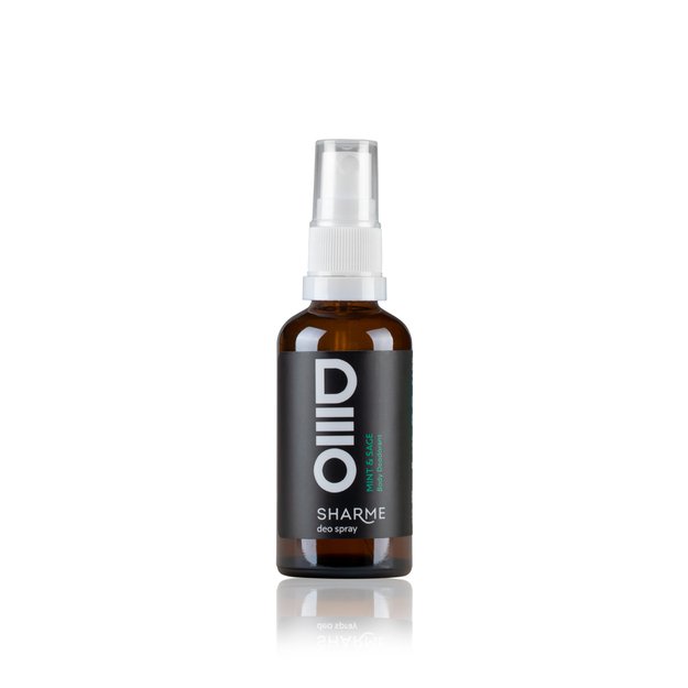 SHARME DEO SPRAY natūralus kūno dezodorantas "Mint & Sage", 50 ml