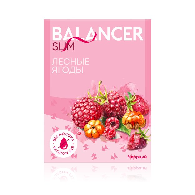 BALANCER SLIM kokteilis su „Miško uogų“ skoniu, 5 pakeliai 2