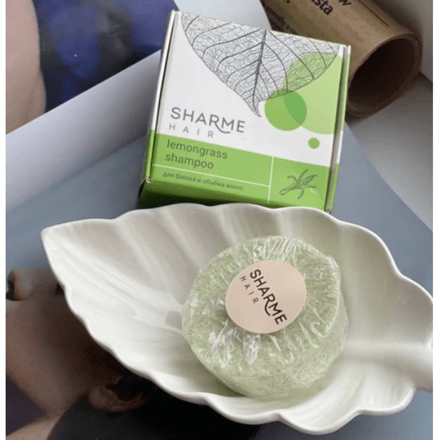 Greenway SHARME HAIR LEMONGRASS natūralus kietas šampūnas, blizgesiui ir apimčiai, 50 g