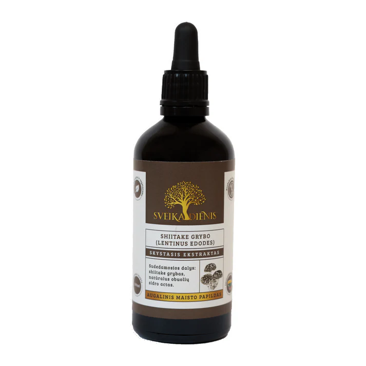 Skystasis shiitake grybo ekstraktas, be alkoholio, 100ml