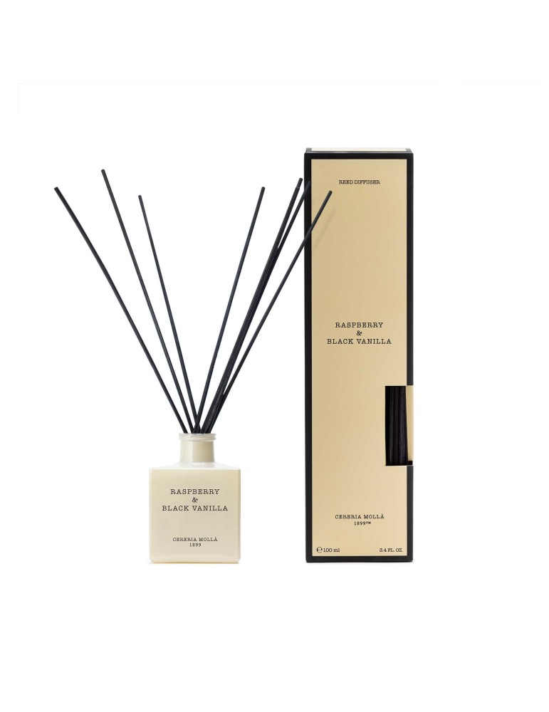 CERERIA MOLLA namų kvapas su lazdelėmis „Raspberry & Black Vanilla“ 100 ml.
